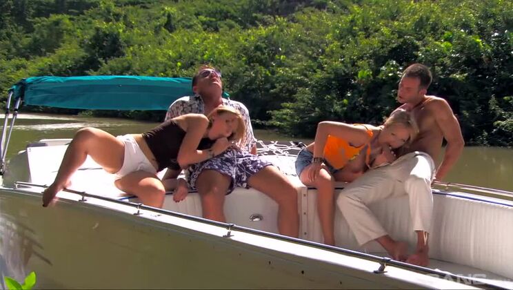 Hot Boat Threesome with Jessica Moore & Morgan Moon