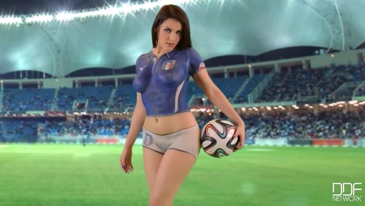 Forza Italia! Valentina Nappi's Wild Outdoor Scene