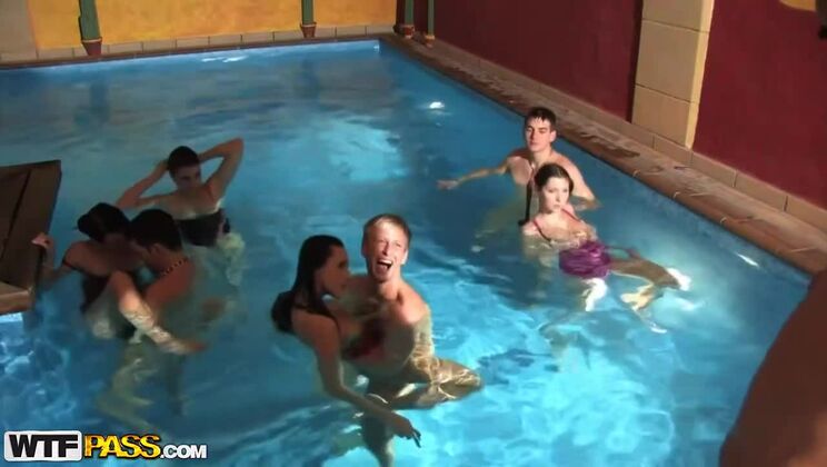 College Orgy with Brunette Babes and Buddies