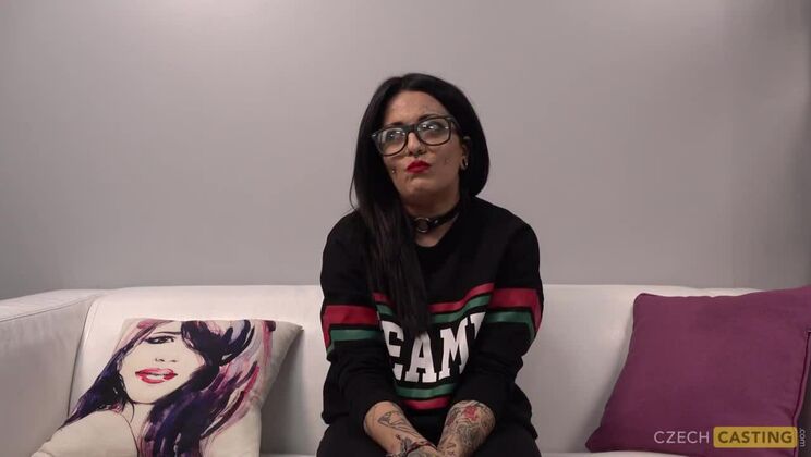 Big Cock for Tattooed Czech Brunette