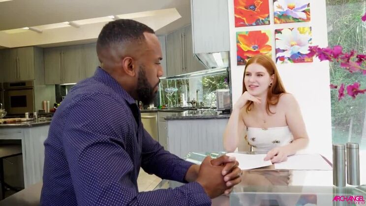 Redhead Jane Rogers Fucks Big Black Cock