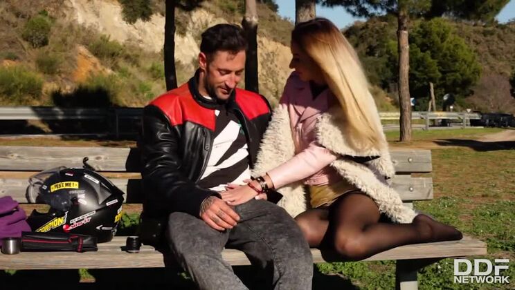 Outdoor Hardcore with Tattooed Blonde Katrin Tequila