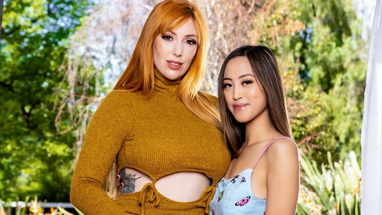 Spring Break Lesbian Sex with Natural Tits