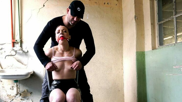 High heel brunette gets dominated