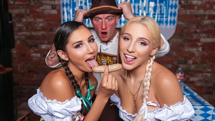 Oktoberfest Girls Go Wild in Threesome