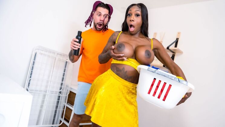 Interracial Panty Fucking with Angelo