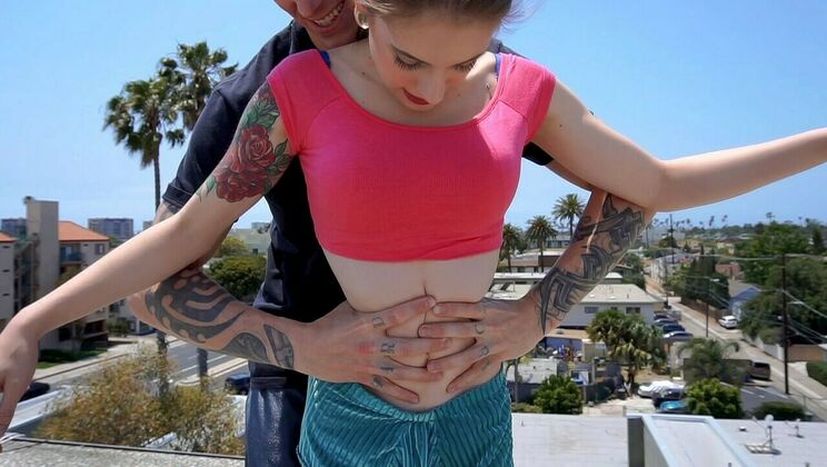 Tattooed Babe Gets Her Legs Behind Her Head