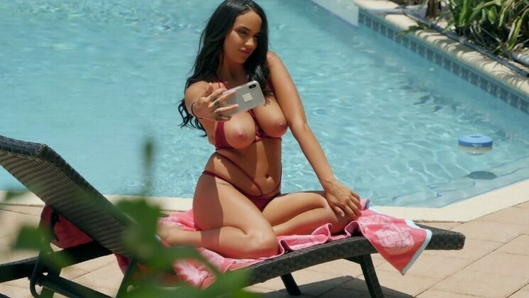 Big Titted Girl in Pool Fucking Action