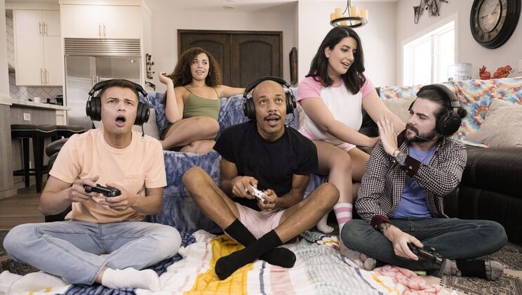 Threesome with Horny Gamers