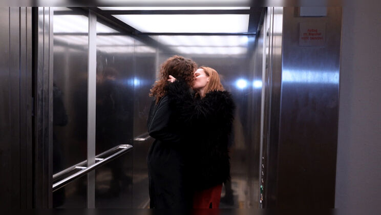 Brunette Lesbians Sally & July Get Down