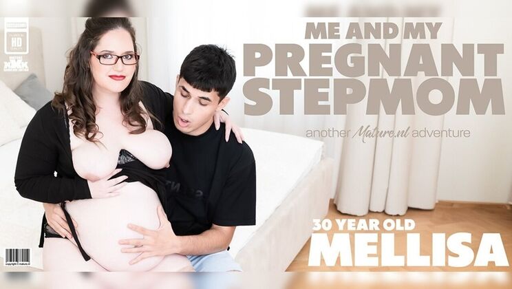 Stepmom Melissa’s Pantyhose and Dress Come Off for Stepson’s Creampie