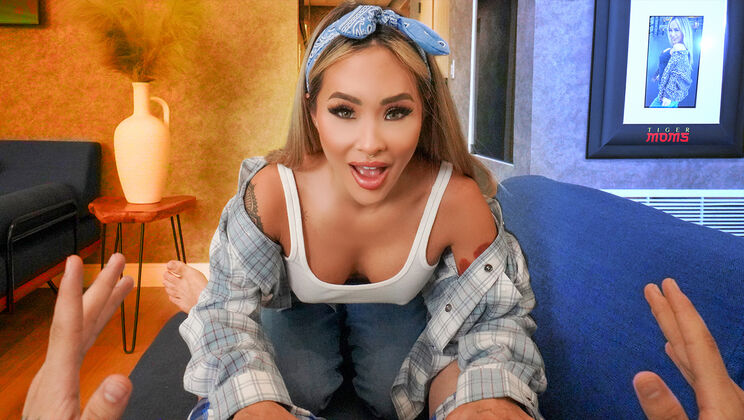 Asian MILF Linda Lan Deep Throats Elias Cash