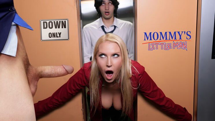 Stockings and G String: Elevator Threesome