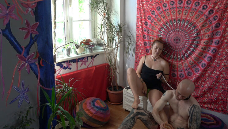 Leo & Bald Chained Simona in Kinky BDSM