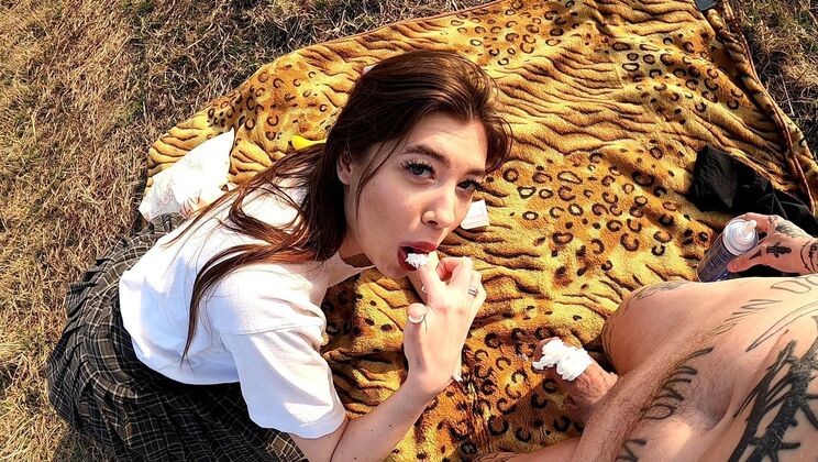 Igor & Lera Have Sex at Banana Cream Picnic