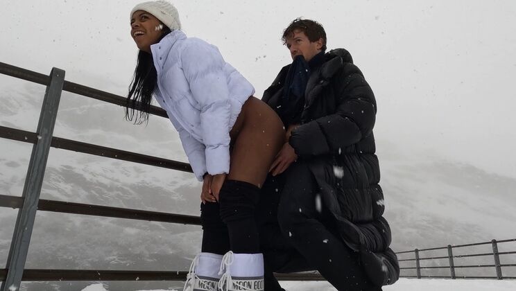 Let It Snow Handjob and Blowjob in Public